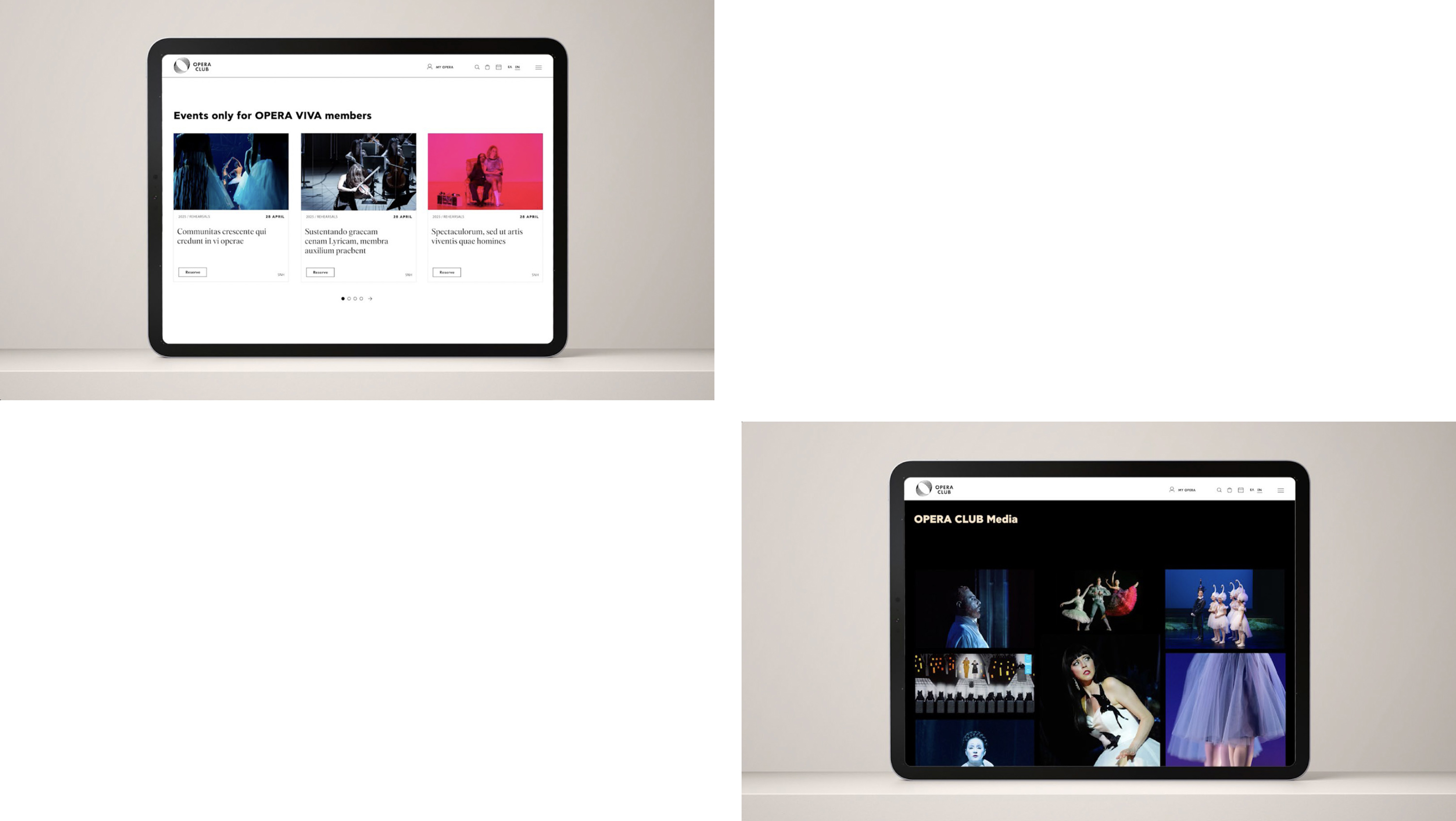 Dimitra Chrona Opera Club ? Greek National Opera schema design Greek National Opera Visual identity Membership Programme Website Digital 11